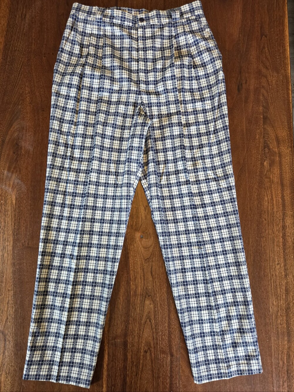 Vintage Fundamentals Plaid Trousers High Waisted Dark Academia Preppy Sz 16